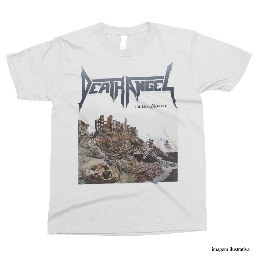 Death Angel Camiseta de The Ultra Violence Band Logo oficial para hombre, color blanco, talla S, Blanco, S Death Angel Camiseta de The Ultra Violence Band Logo oficial para hombre, color blanco, talla S, Blanco, S