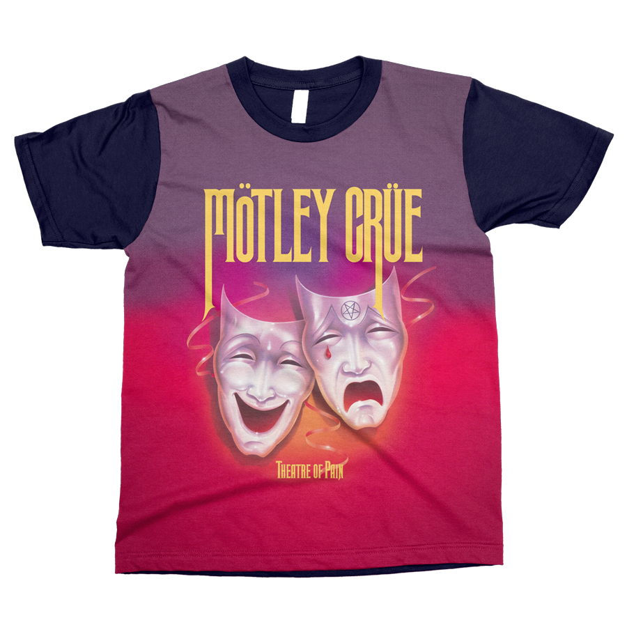 Motley Crue T Shirt Classic Distressed Band Logo Oficial De